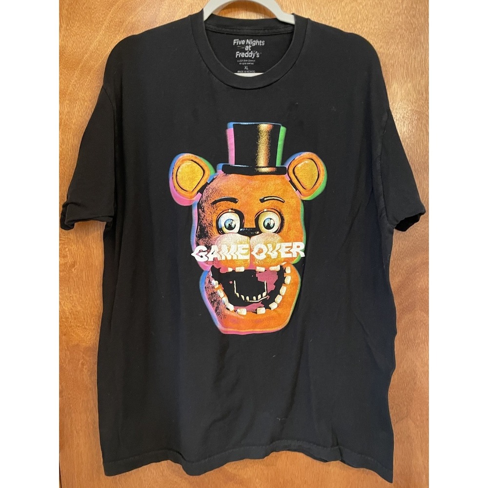 Five Nights at Freddy's Fazbear Game Over Men's XL Black T-shirt